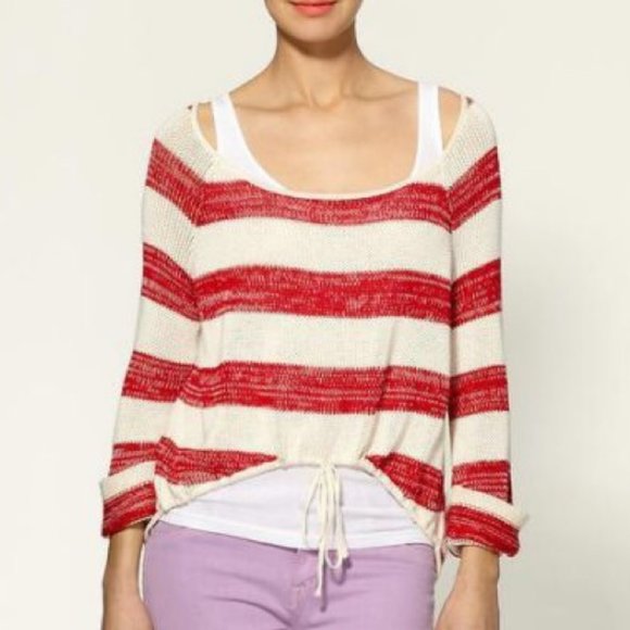 Dolce Vita Sweaters - Dolce Vita Darlena Stripe It Open Knit Sweater
